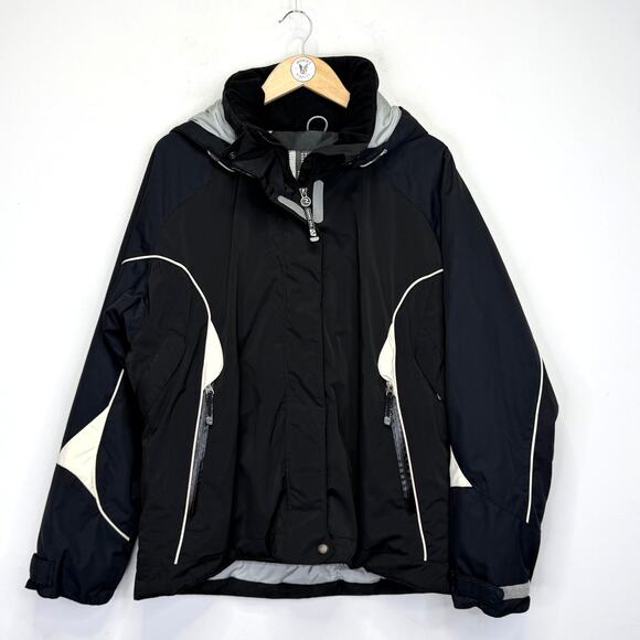 ROSSIGNOL Mens Ski Snowboard Jacket Black Insulated Waterproof Hooded Coat Large - Picture 1 of 16